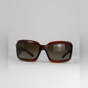 Chanel Square Wrap Tortoise Brown Frame Mother of Pearl Sunglasses